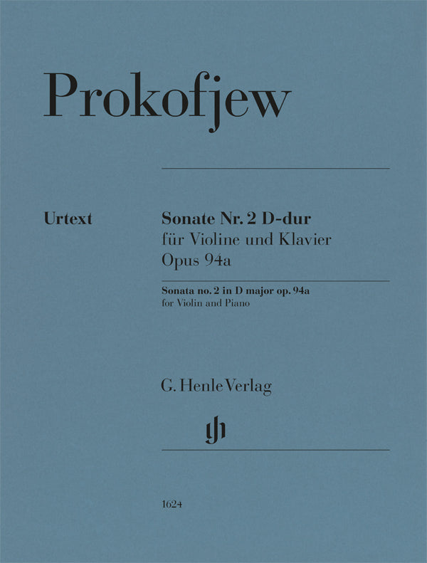 Prokofiev: Violin Sonata No. 2 in D Major, Op. 94a