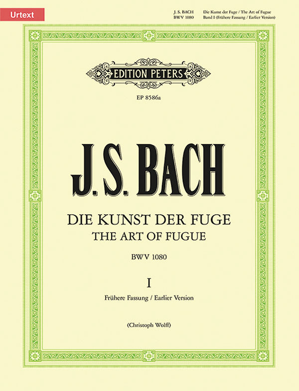 J.S. BACH FUGE BWV 1080 レコード Bach: The Art of Fugue, BWV 1080 - Earlier Version – Ficks Music
