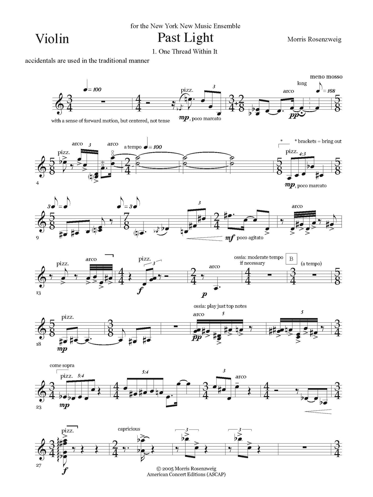 Rosenzweig: Past Light