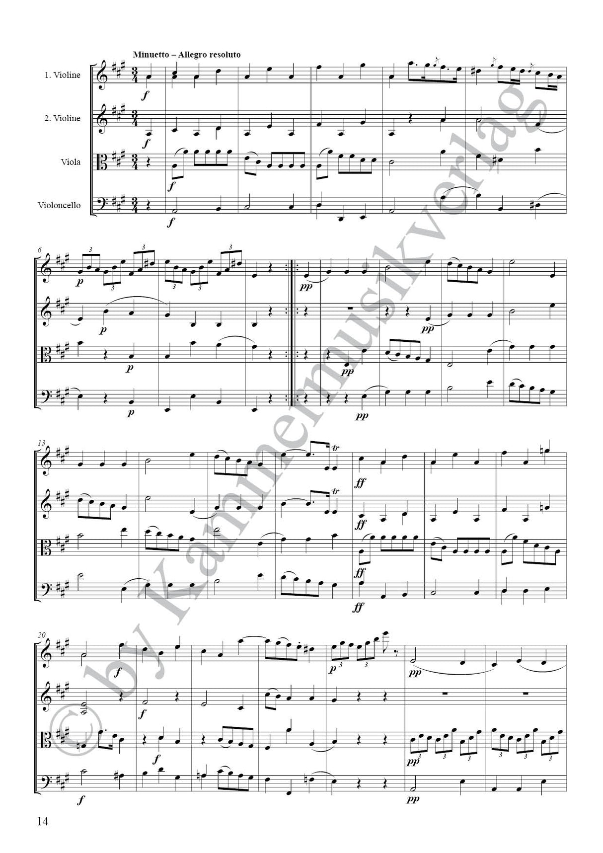 Boccherini: String Quartet in D Major, G 233, Op. 52, No. 2