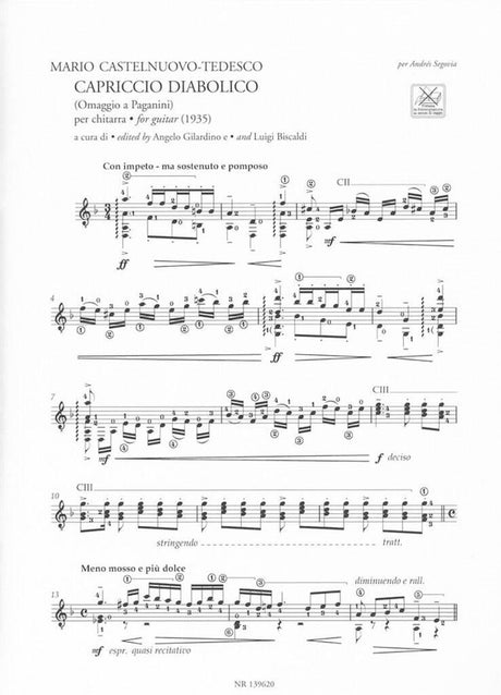 Castelnuovo-Tedesco: Capriccio Diabolico & Tarantella