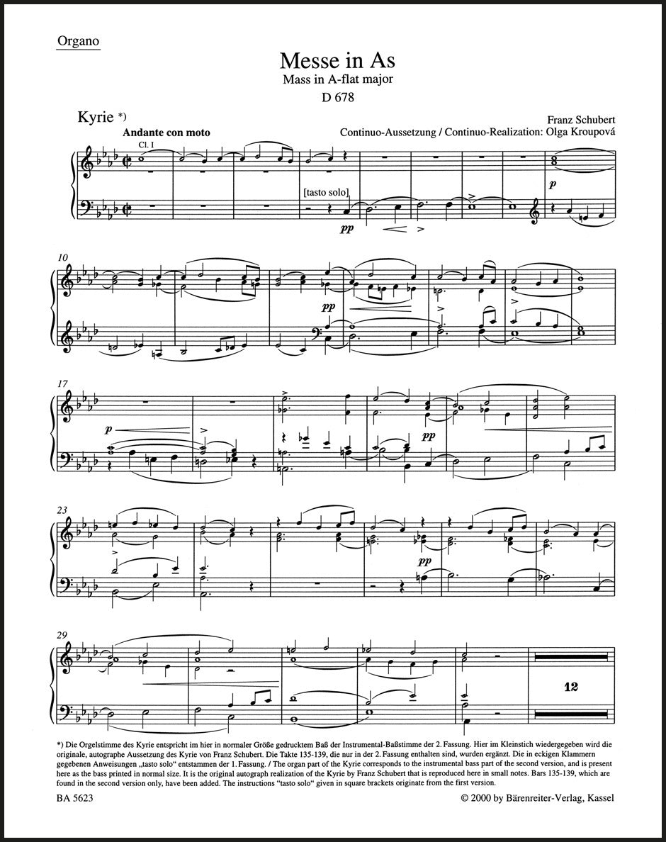 Schubert: Mass in A-flat Major, D 678