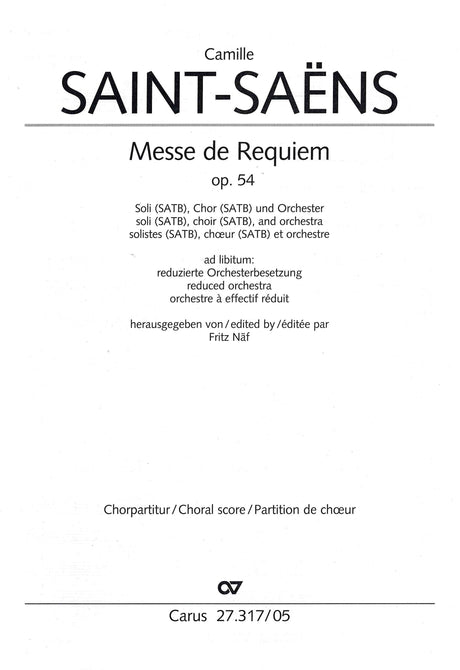 Saint-Saëns: Messe de Requiem, Op. 54