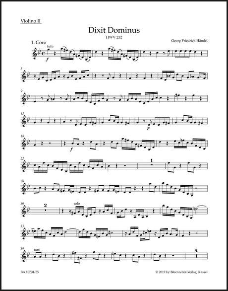 Handel: Dixit Dominus, HWV 232