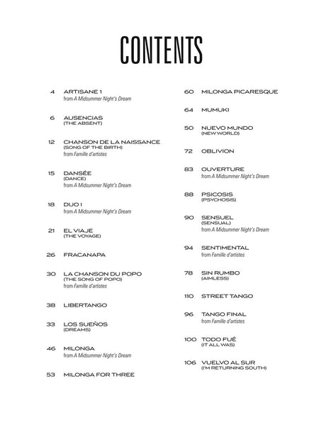 Piazzolla: 25 Tangos (arr. for violin and piano)