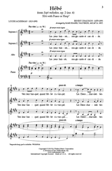 Chausson: Hébé (arr. for SSA)