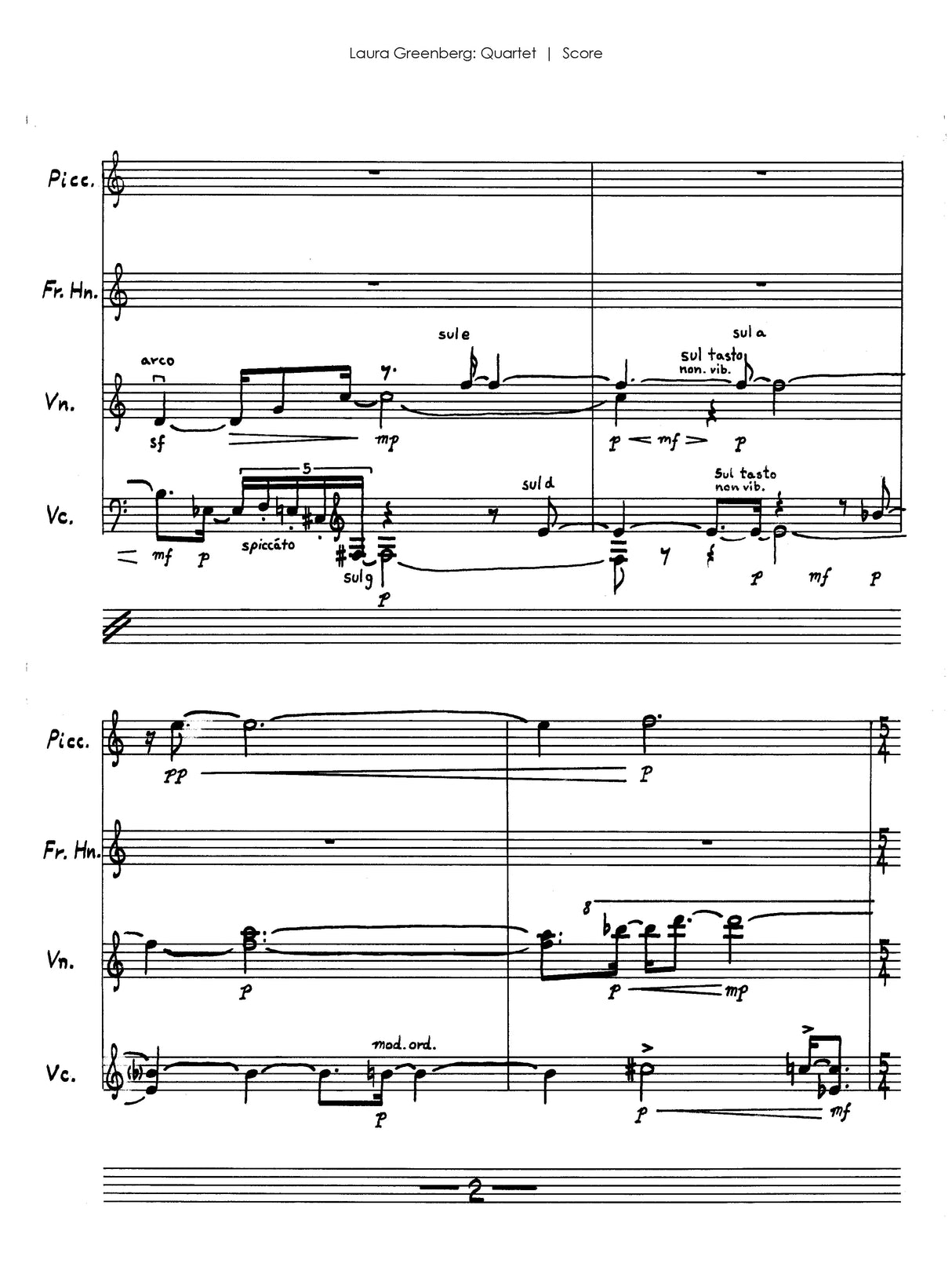 Greenberg: Quartet