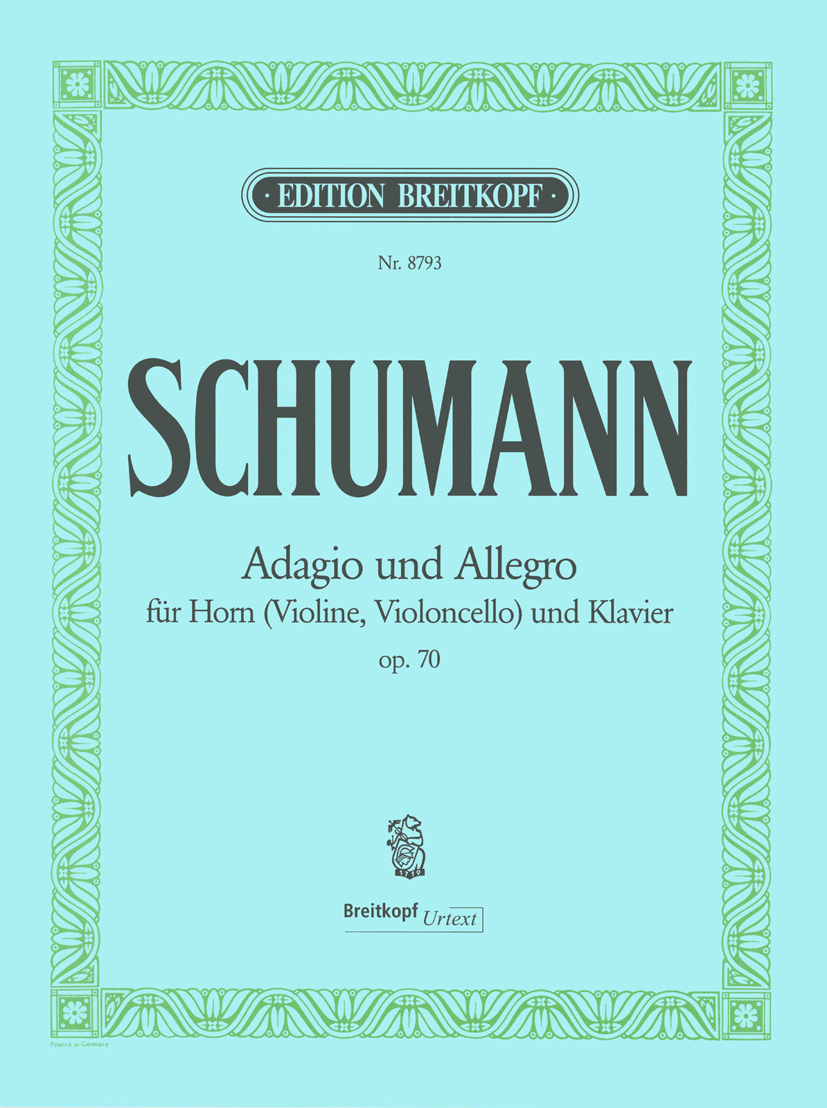 A Defferent Schumann　Vol.1　ヴェンツァーゴ、カシオーリ Schumann: Adagio and Allegro, Op. 70 – Ficks Music