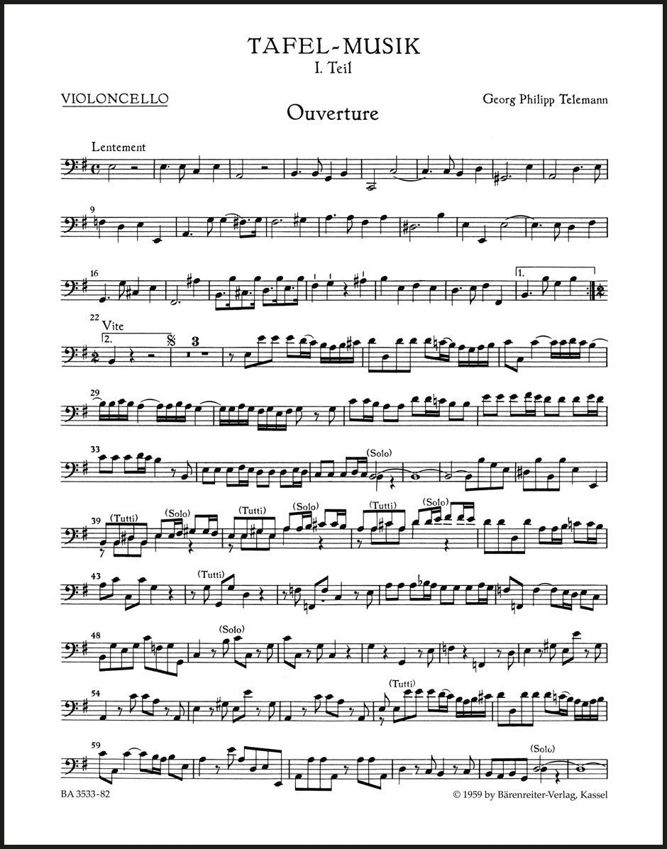Telemann: Overture Suite and Conclusion in E Minor TWV 55:e1 & 50