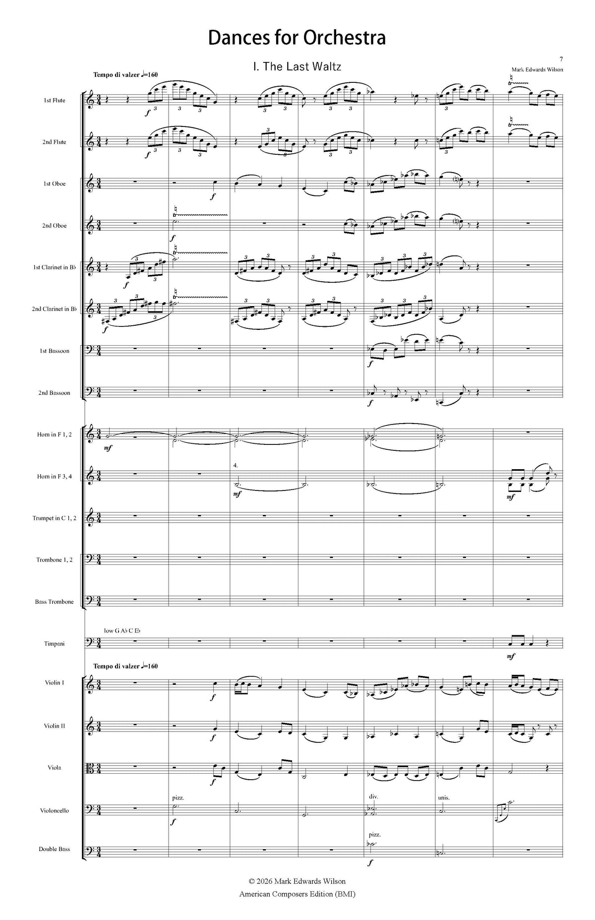 Wilson: Dances for Orchestra