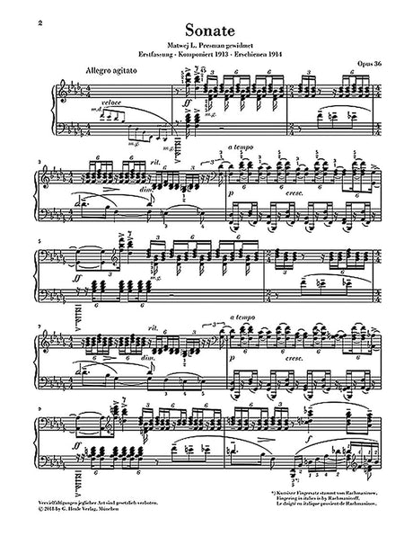 Rachmaninoff: Piano Sonata No. 2, Op. 36 (Versions 1913 and 1931)