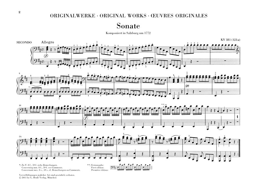 Mozart: Works for Piano Four-Hands