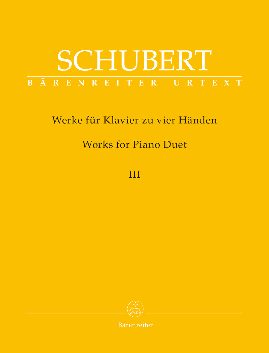 Schubert: Works for Piano Duet - Volume 3 – Ficks Music