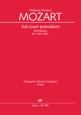 Mozart: Sub tuum praesidium in F Major, K. 198 (158b)