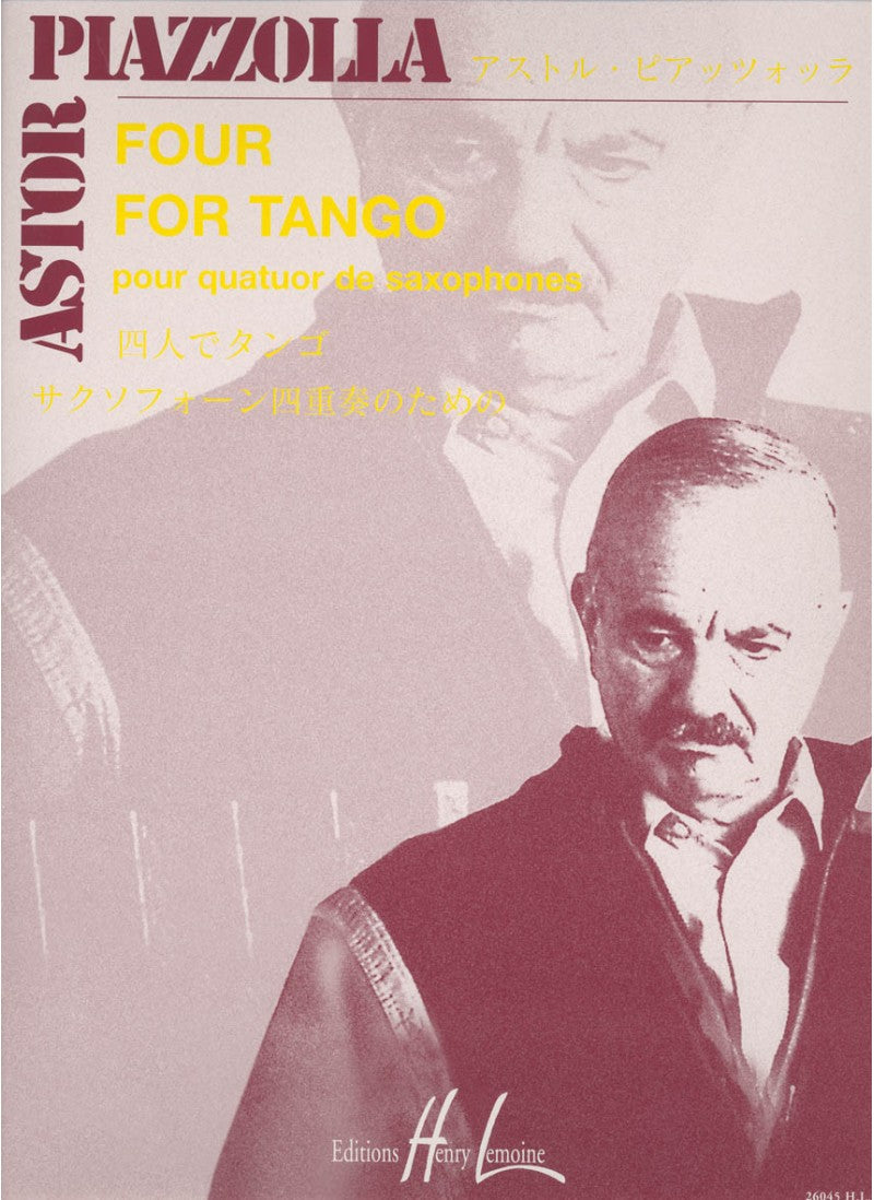Piazzolla: 4 for Tango (arr. for sax quartet)