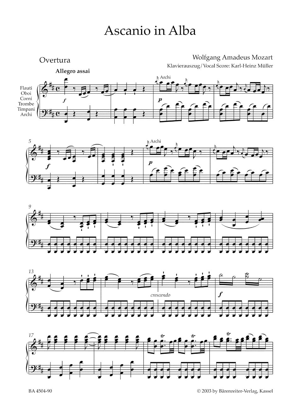 Mozart: Ascanio in Alba, K. 111