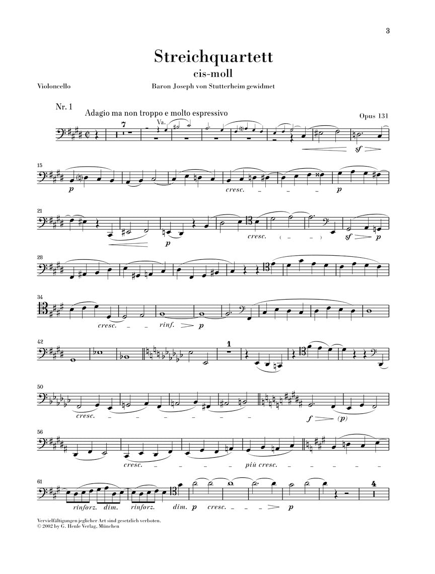 Beethoven: String Quartet in C-sharp Minor, Op. 131 – Ficks Music