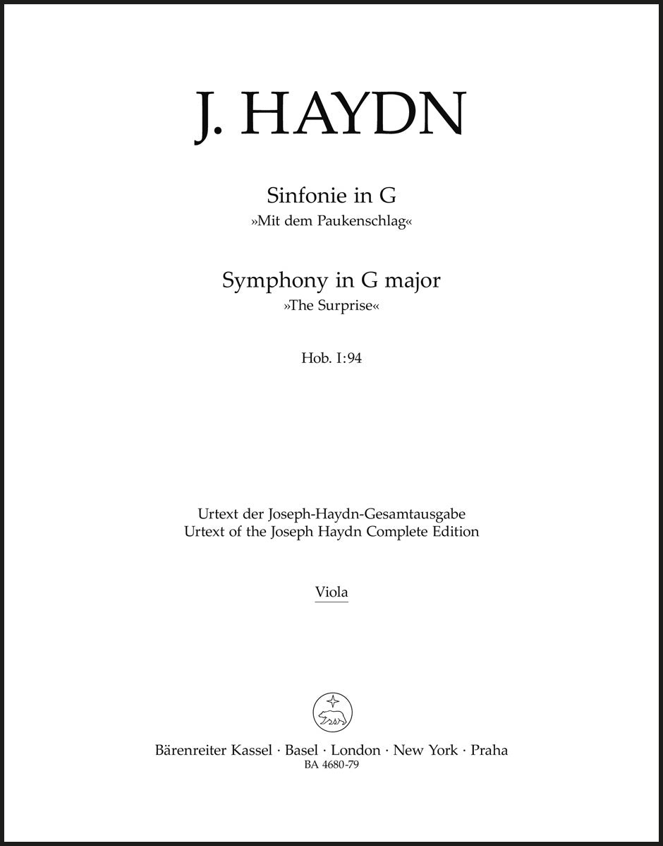 Haydn: Symphony No. 94 in G Major, Hob. I:94 – Ficks Music