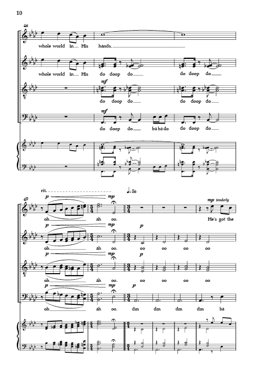 He's Got the Whole World in His Hands (arr. for SATB choir)