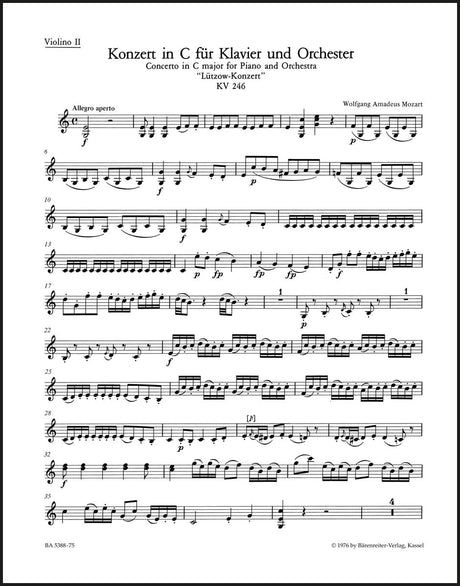 Mozart: Piano Concerto No. 8 in C Major, K. 246