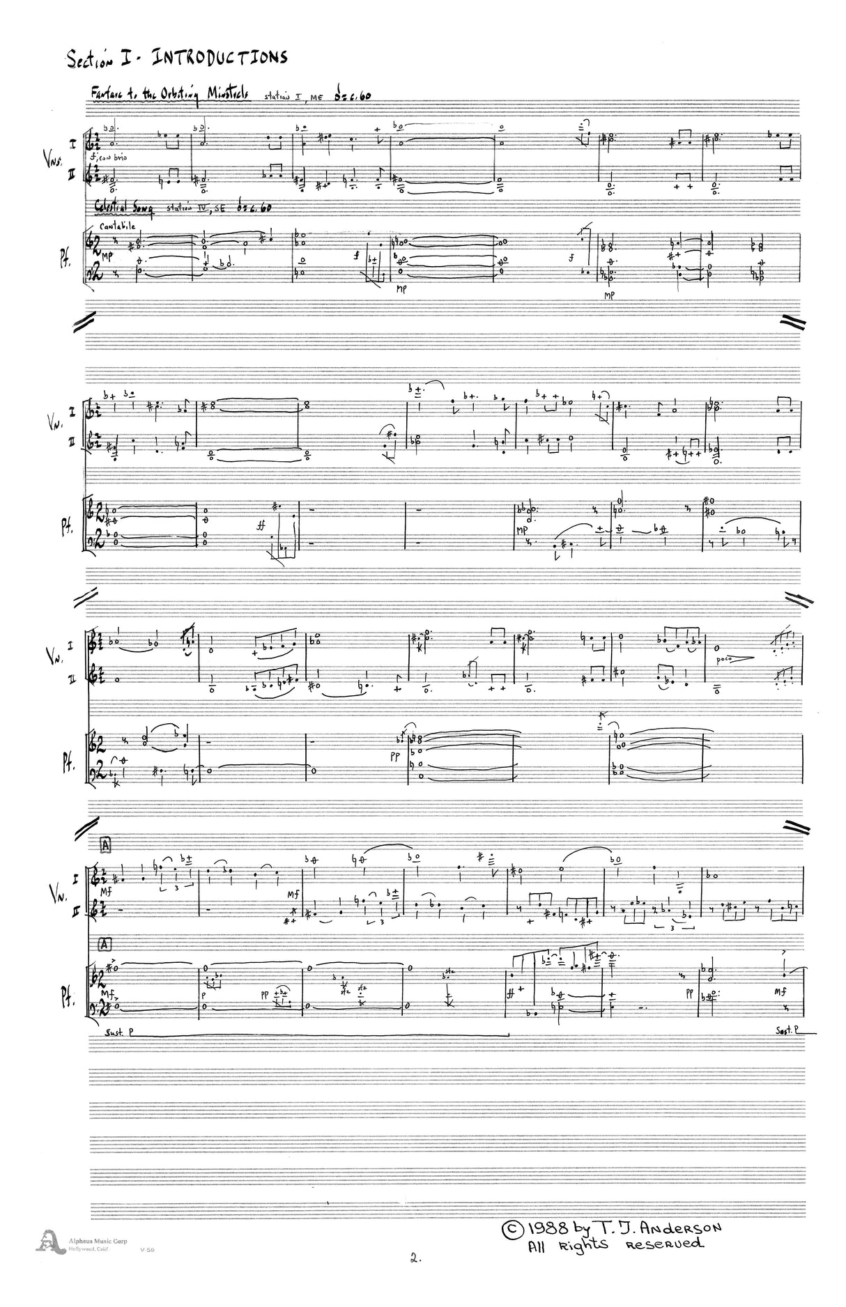 T.J. Anderson: Thomas Jefferson's Orbiting Minstrels and Contraband