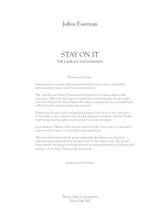 Eastman: Stay On It