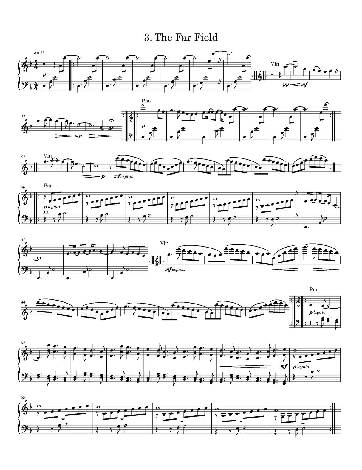 Stallcop: Violin Sonata No. 1