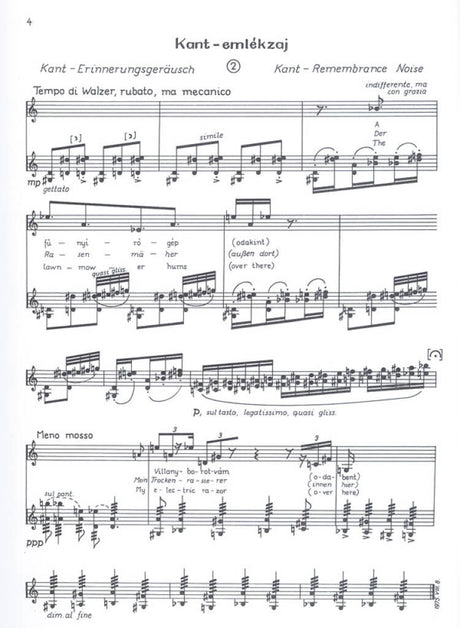 Kurtág: S.K. Remembrance Noise, Op. 12