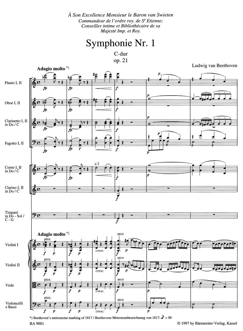 Beethoven: Symphony No. 1 in C Major, Op. 21 – Ficks Music