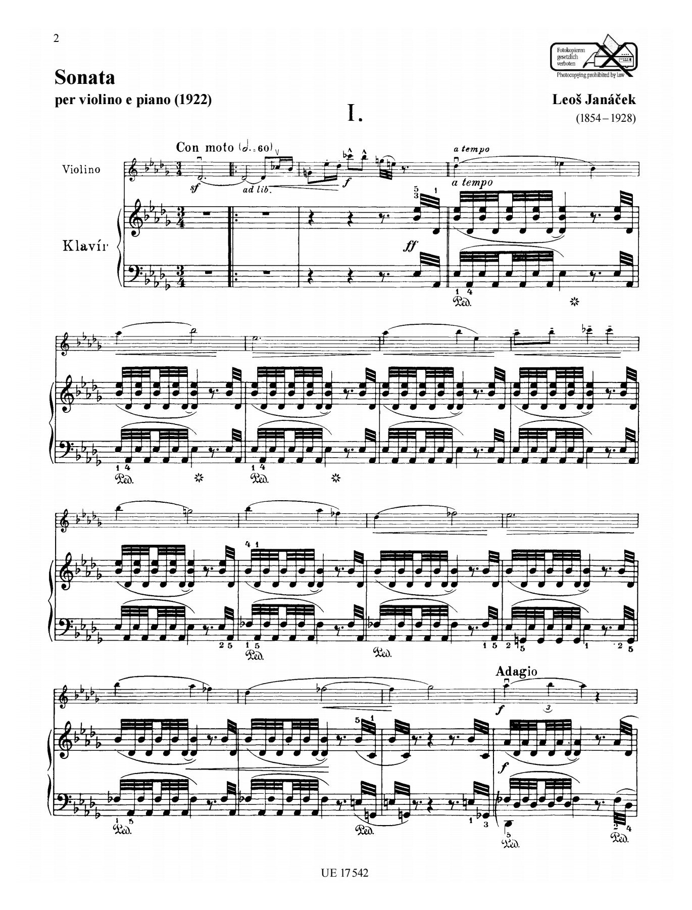 Janáček: Violin Sonata – Ficks Music