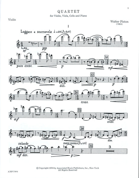 Piston: Piano Quartet