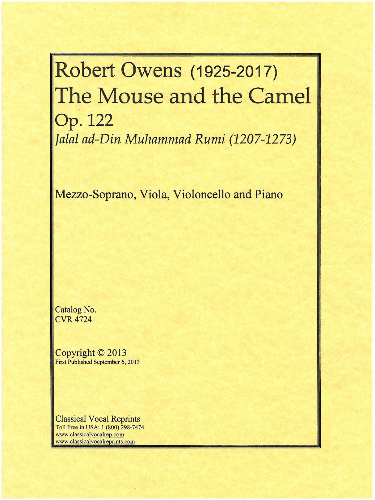 Owens: The Mouse and the Camel, Op. 122