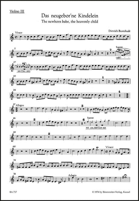 Buxtehude: Das newgebohrne Kindelein, BuxWV 13