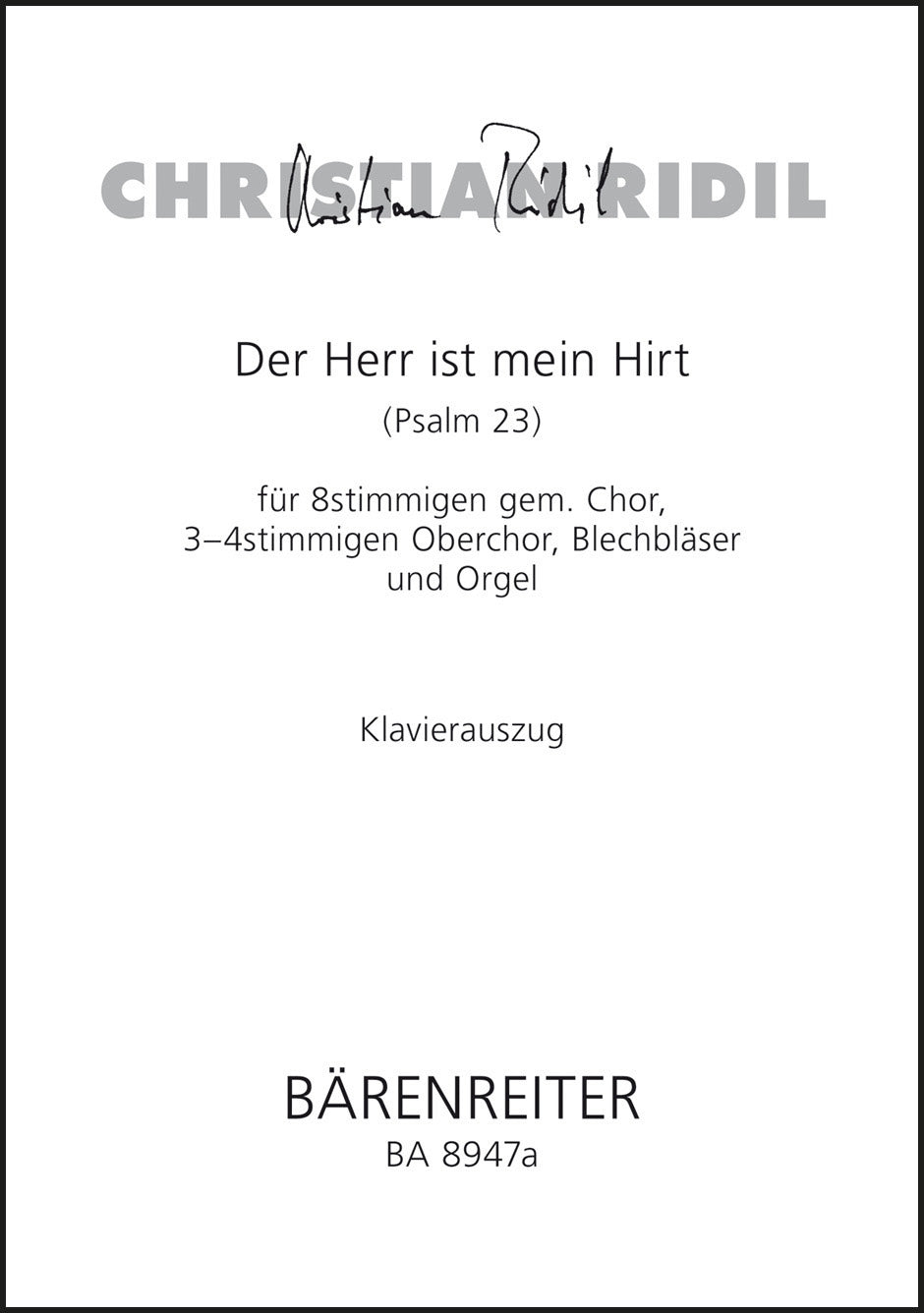 Ridil: Der Herr ist mein Hirt