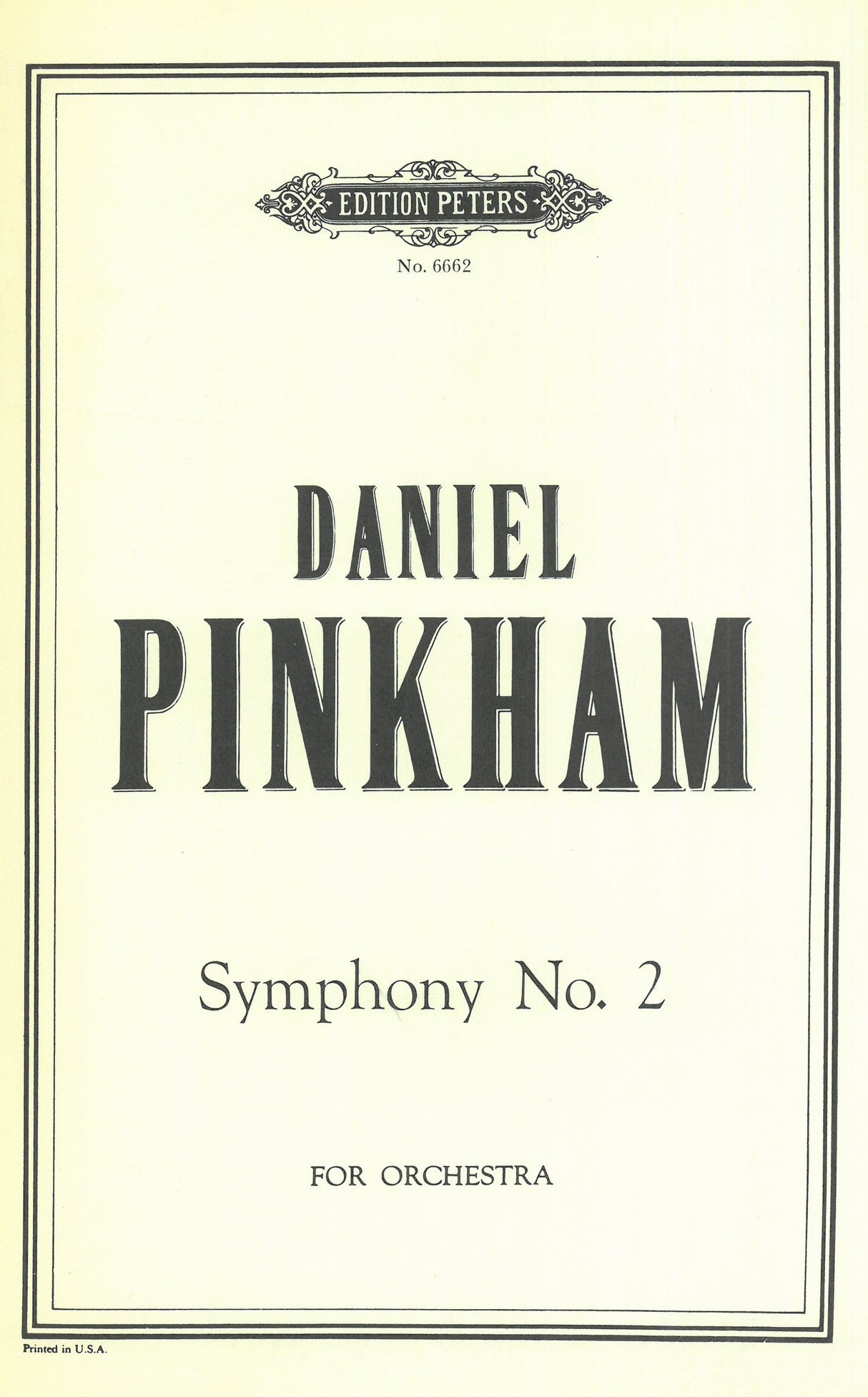 Pinkham: Symphony No. 2