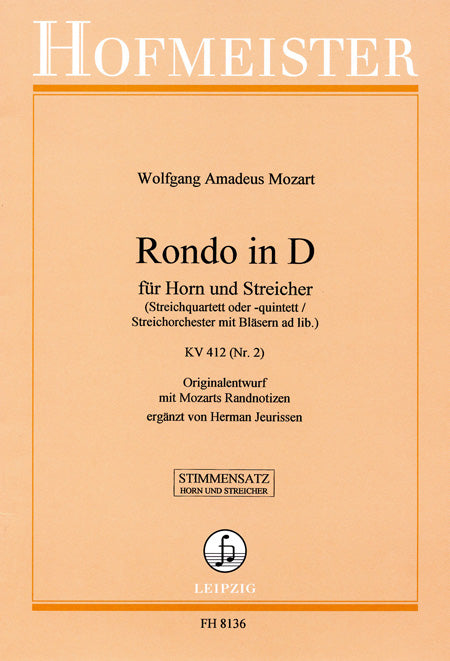 Mozart: Rondo in D Major, K. 412, No. 2