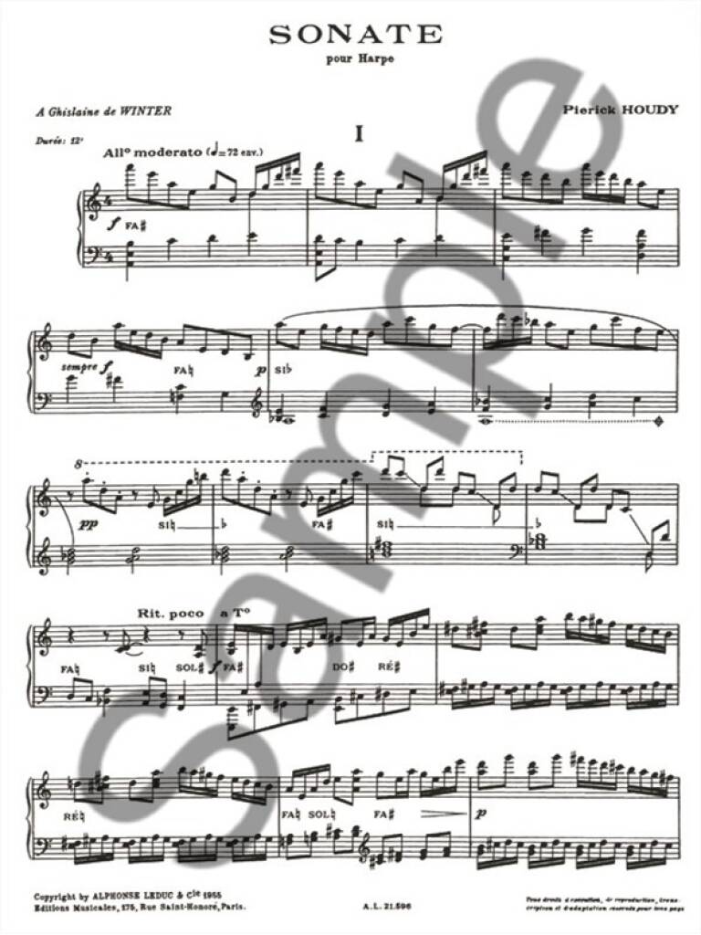 Houdy: Sonata for Harp