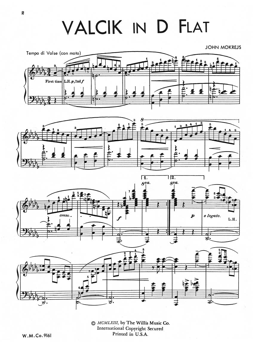 Mokrejs: Valcik (Waltz) in D-flat Major