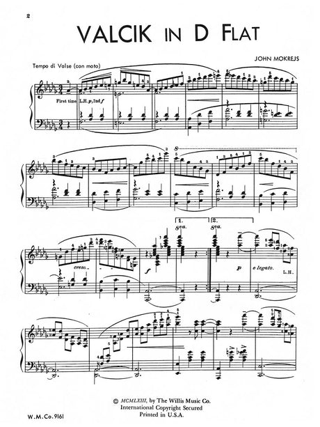 Mokrejs: Valcik (Waltz) in D-flat Major