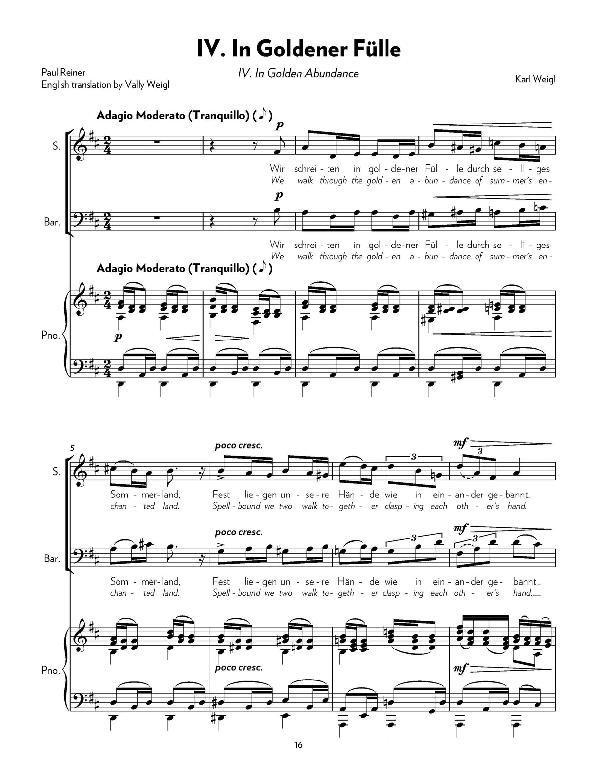 Weigl: Five Duets