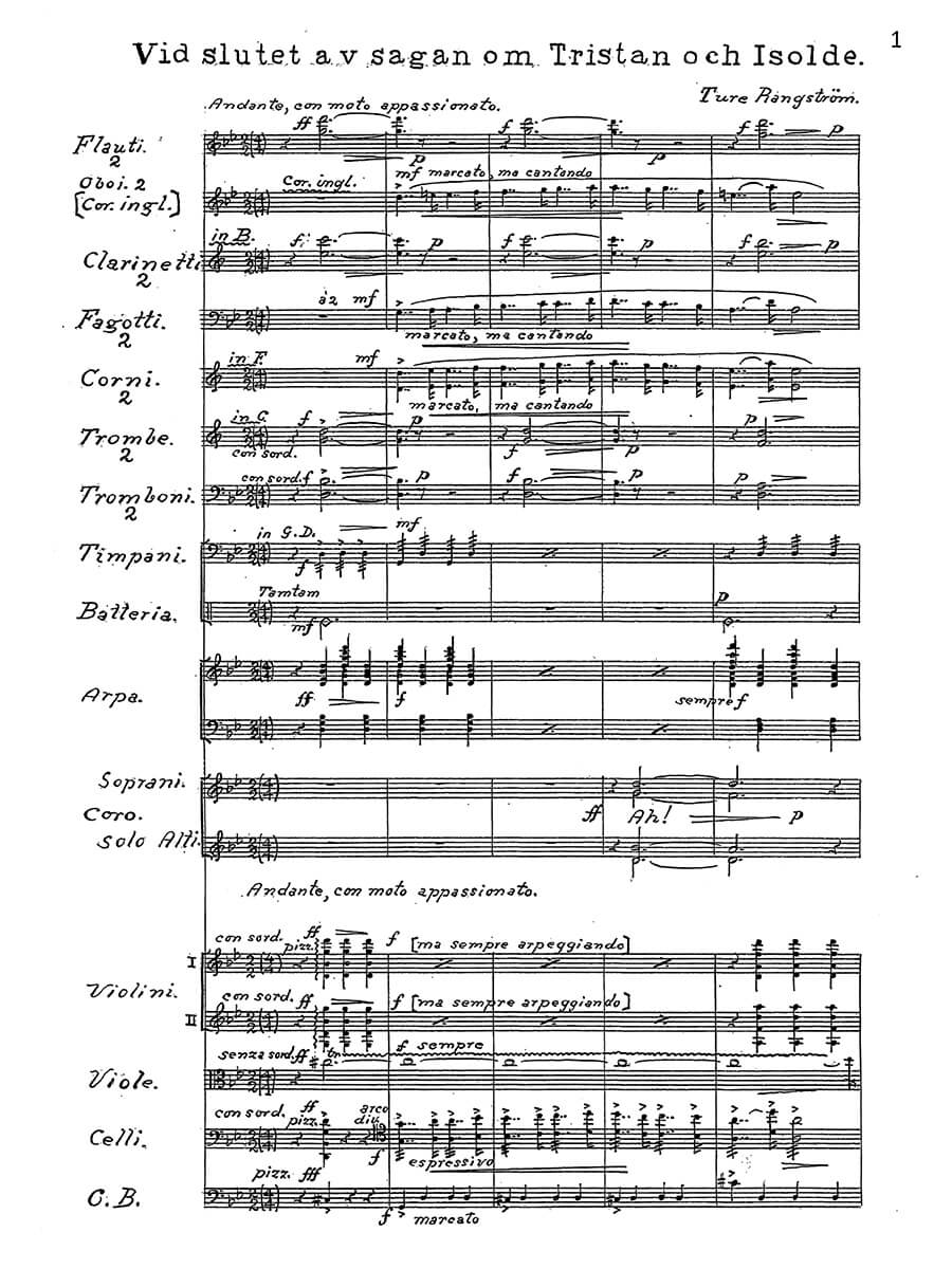 Rangström: Vid slutet av sagan om Tristan och Isolde (Ballad for female choir, baritone solo and orchestra)