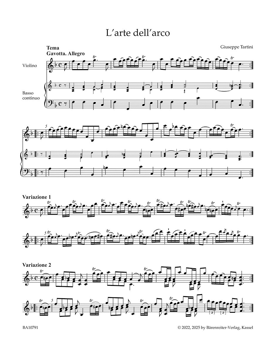Tartini: L'arte dell'arco
