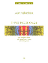 Richardson: 3 Pieces, Op. 22 (version for english horn)