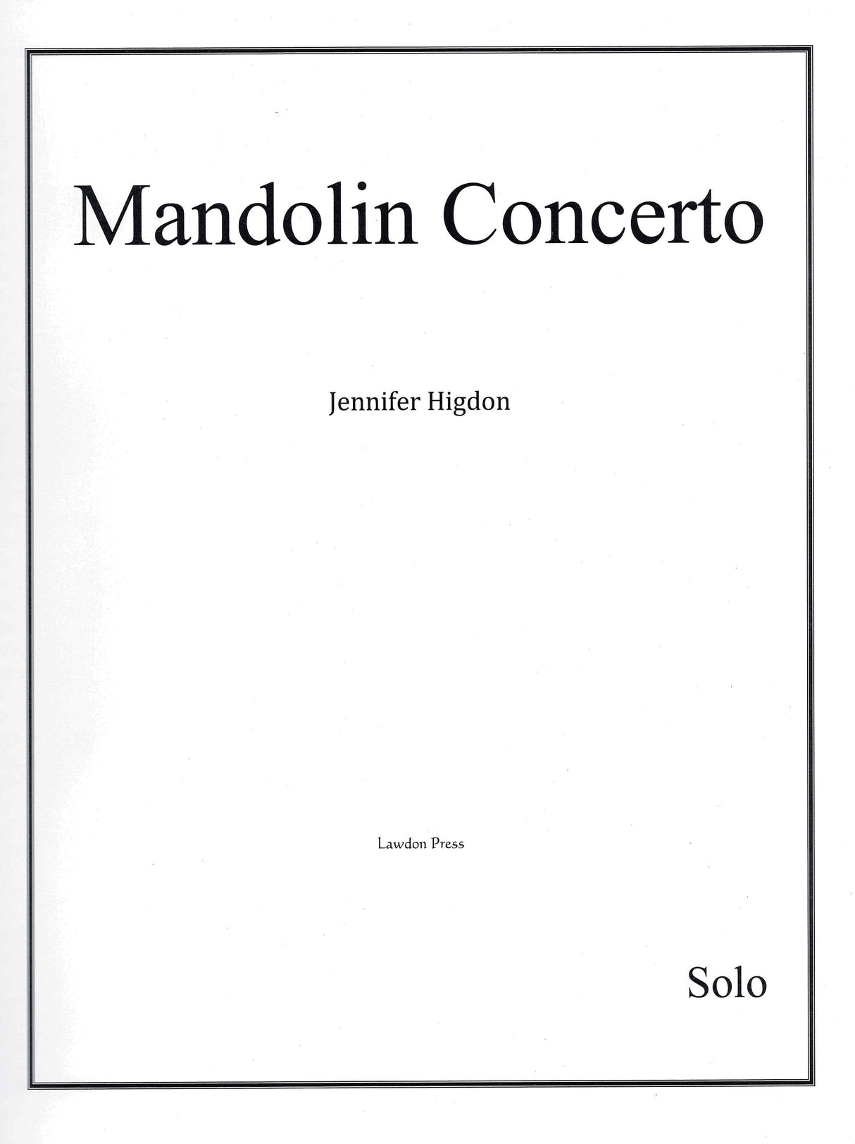 Higdon: Mandolin Concerto