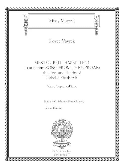 Mazzoli: Mektoub (It Is Written)