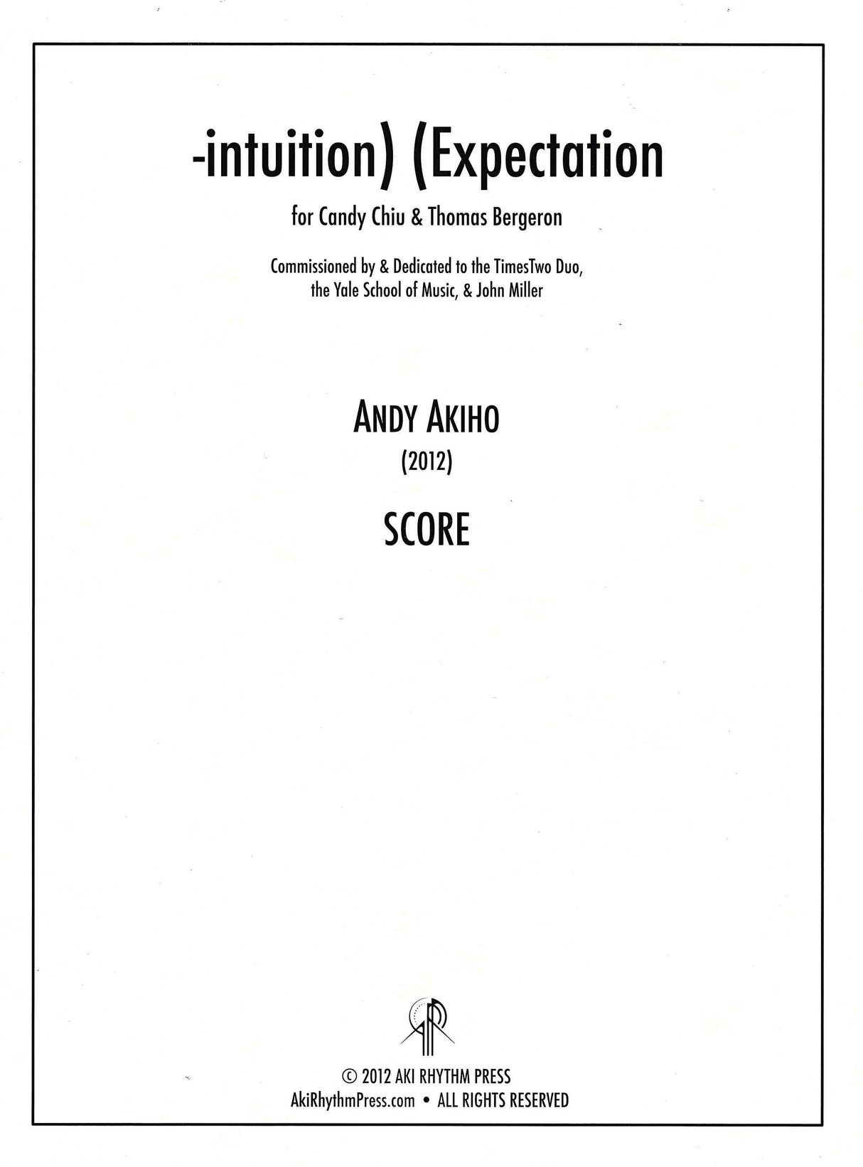 Akiho: -intuition) (Expectation