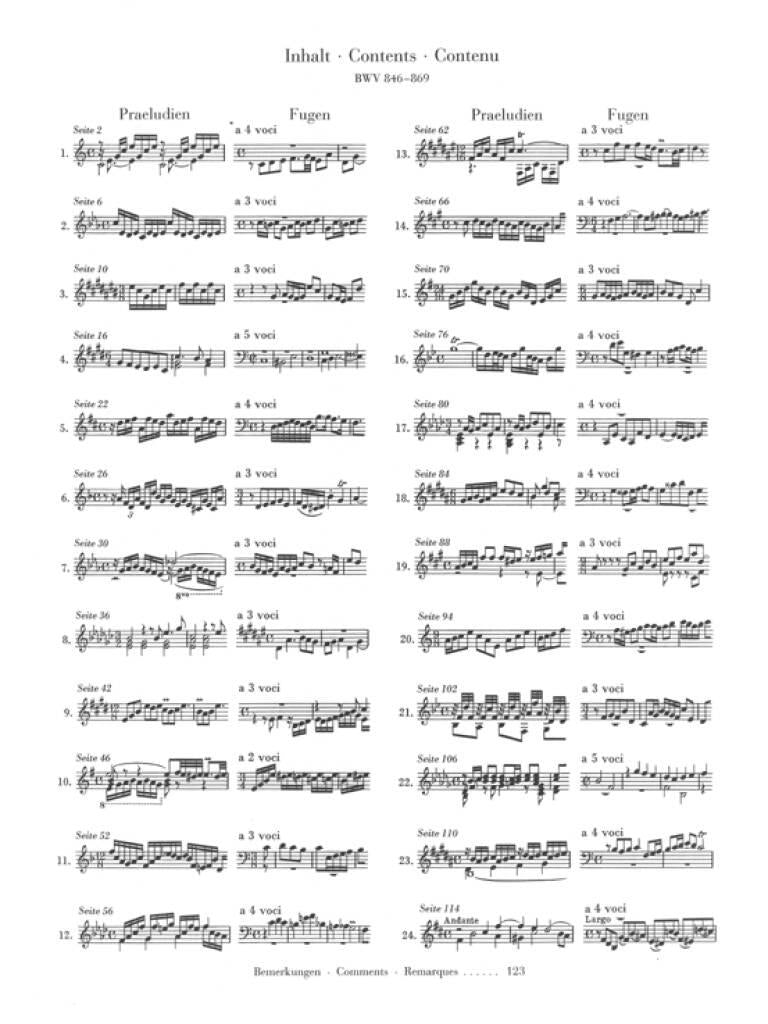 Bach: The Well-Tempered Clavier - Book 1, BWV 846-869 – Ficks Music