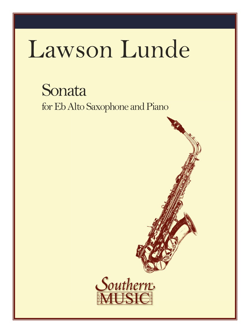 Lunde: Alto Saxophone Sonata
