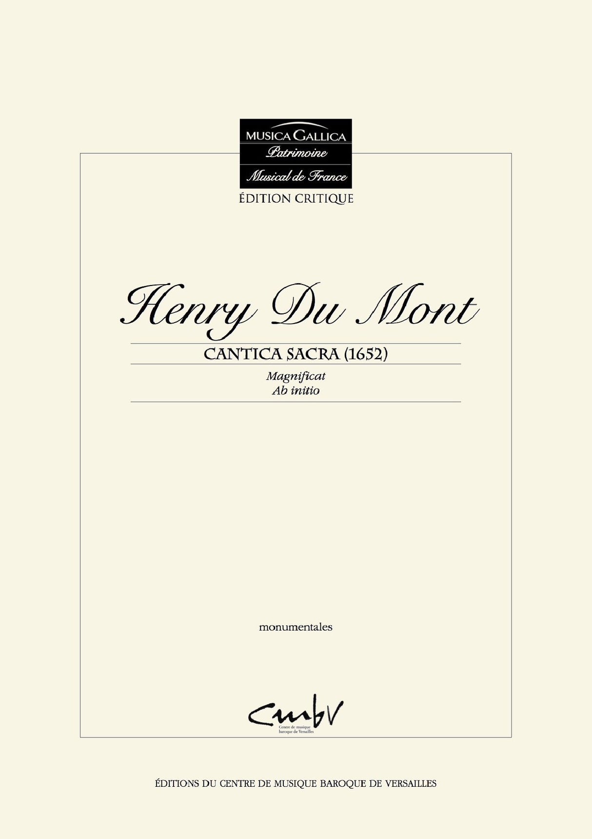 Du Mont: Magnificat & Ab initio from Cantica Sacra (1652)