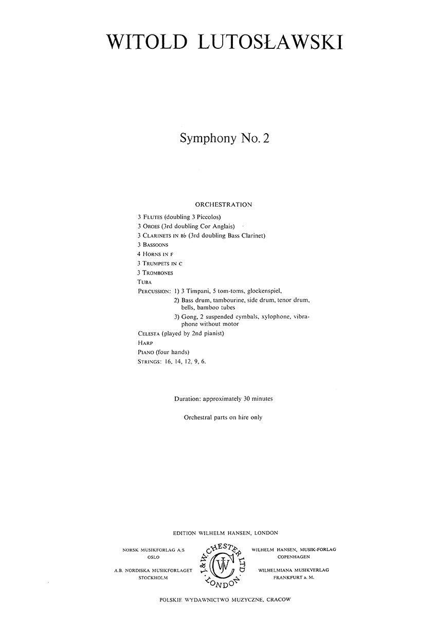 Lutosławski: Symphony No. 2